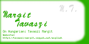 margit tavaszi business card